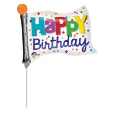 Minishape Happy Birthday Flag
